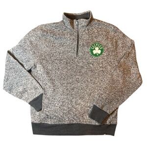 ❗️S O L D ❗️ NBA ‘47 Quarter Zip Pullover Gray Men’s XL Fleece Shamrock